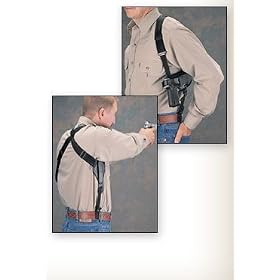 Click here to buy Uncle Mike's Off-Duty and Concealment Kodra Nylon Cross Harness Horizontal Shoulder Holster (Size....