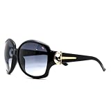 Gucci GG 3117/K/S D28 Shiny Black Round/Gold Oversized Sunglasses Gucci GG 3117/K/S D28 Shiny Black Round/Gold Oversized Sunglasses