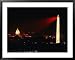 Highly Concentrated Laser Light Flashes Across the Potomac from the Top of the Washington Monument Framed Art Poster Print, 39x31