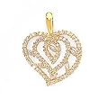 14K YELLOW GOLD AND CZ HEART PENDANT 6.50CTW FITS 2MM