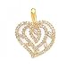 14K YELLOW GOLD AND CZ HEART PENDANT 6.50CTW FITS 2MM