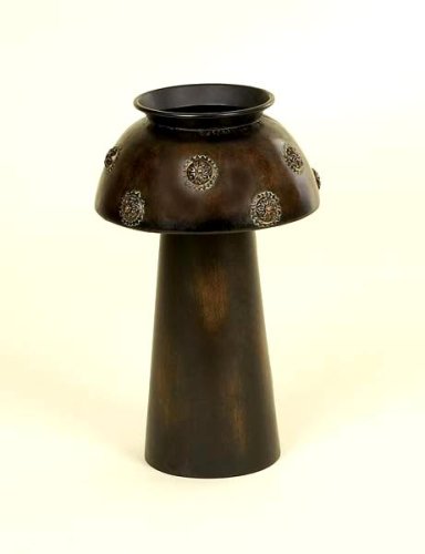 13.5 High Oxidize Finish METAL MUSHROOM VASE