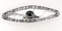Sterling Silver Celtic BLACK ONYX Hair Barrette Clip