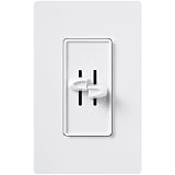 Lutron S2-L-WH 300-Watt Skylark Dual Slide-to-Off Dimmer, White