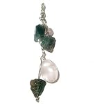 Apatite Pendant 01 Wire Wrapped Rose Quartz Pink Green Crystal Healing 2.5