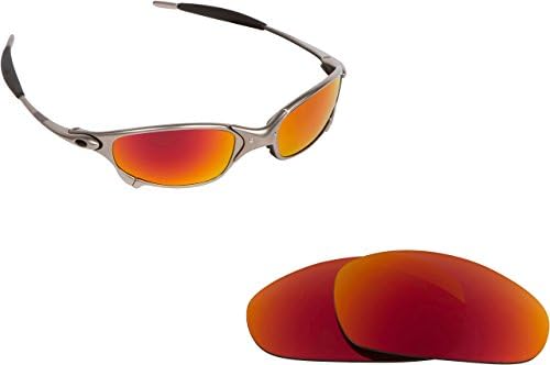 New SEEK OPTICS Replacement Lenses for Oakley JULIET - Polarized Fire Red Mirror