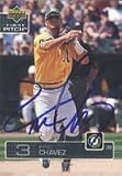 Eric Chavez, Oakland Athletics, 2003 Upper Deck First Pitch Autographed Card
