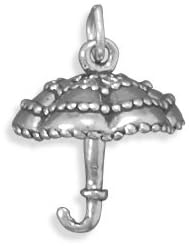 Oxidized Beaded Umbrella Charm