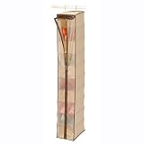 Deluxe Canvas 10 Pocket Shoe Closet with Leather Trim