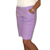 Cotton Twill Bermuda Shorts with Curved Pockets
