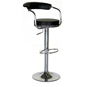 Black - Omicron Kitchen Padded Bar Stool by Premium Outlet