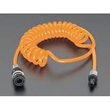 エスコ ５．０／８．０mmｘ３ｍウレタンホース（カプラー付） EA125CA-3