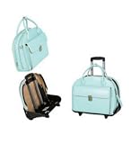 McKlein USA W Series Glen Ellyn Leather Detachable Wheeled Ladies Case with Removable Sleeve