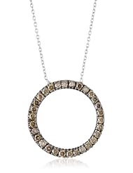 Sethi Couture "Simple Elegance" Champagne Diamond Circle Necklace
