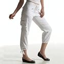 Redoute creation cropped combat trousers. canvas, straight cut, regular waist