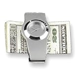 Brushed Stainless Steel Watch Money Clip