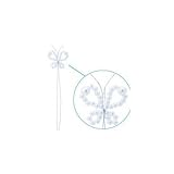 オーナメントフラワー ビーズ バタフライピック6本入(1セット)×12 FLP-5018