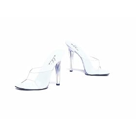 Buy 508-Vanity 5 Inch Clear Mule Sandal, by Ellie Shoes by Ellie Shoes