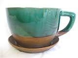 Outdoor Living : Green Coffee Cup Teacup Planter
