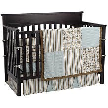 My Baby Sam Medallion Crib Bedding Set - Blue Brown product image