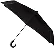Leighton, Kensington Automatic Open/Close Curved Black Wood Handle Umbrella