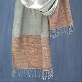 Silk shawl, 'Sunrise in Snow'