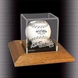Washington Nationals Wood Base Baseball Display Case with Logo