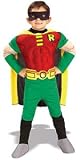 Robin Teen Titans Deluxe Muscle Chest Child Halloween Costume Size 8-10 Medium