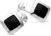 Silver  Square Black Onyx Cufflinks