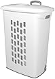 Sterilite 12228003 Ultra Wheeled Hamper, White, 3-Pack
