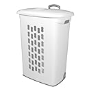 Sterilite 12228003 Ultra Wheeled Hamper, White, 3-Pack