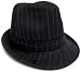 White Pinstripe Fedora Hat