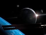 Illustration of an Astronaut in Orbit over Earth-Like Planet System with Space Station Photographic Poster Print by Stocktrek Images, 24x18