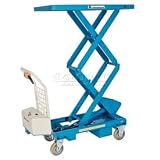 Bishamon Mobilift Battery Powered Double Scissor Lift Table 1100 Lb. Capacity