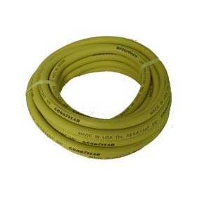 GoodYear 045 3/8-Inch-by-50-Feet Safety Yellow Rubber Hose 3/8 -Inch by 50-Feet 250 PSI With 1/4-Inch Ends