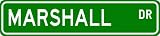 MARSHALL Street Name Sign ~ Personalized Family Lastname Sign ~ Gameroom, Basement, Garage Sign