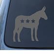 DEMOCRAT DONKEY - Patriotic - Car, Truck, Notebook, Vinyl Decal Sticker #1159 | Vinyl Color: Silver