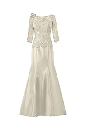 Illusion Bateau Neck Long Sleeves Chiffon Mother-of-the-Bride Dress 