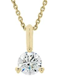 Diamond Solitaire necklace in 18kt yellow gold 1.00ct
