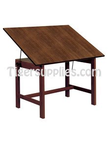 Titan Solid Oak Drafting Tables