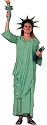 Adult Statue of Liberty Costume Dress with Drape and Crown