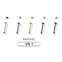 Surgical Steel 316 Nose Studs with Cubic Zirconia 5 colours set of 5