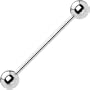 14 Gauge STEEL BARBELL Tongue Ring 1" 6mm