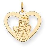 14k Disney Cinderella Heart Charm