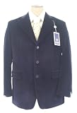 Sean John - Sean John Mens 3 Button Navy Blue Velvet Sport Coat / Blazer / Jacket - Size 44R