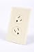 Rotating Duplex Outlet, Ivory