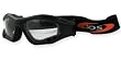 SOS Survival Optics Matte Black Military Style Desert Shield Sunglasses w/Anti-Fog Clear Lens