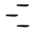 WELLAND (TM Chicago Floating Wall Shelves, 10 Inches, Set of 3, Black