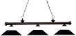 Z-Lite 100703BRZ-WMLBRZ 56-Inch 3-Light Billiard / Island Fixture with Glass & Metal Shades
