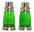 Decorative Lime Green Glass Salt and Pepper Shakers